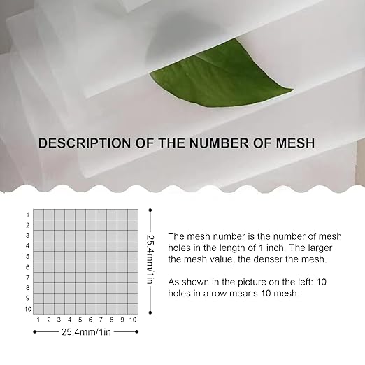 Nylon Mesh Fabric, 60 80 100 120 200 250 300 350 400 500 Mesh Filter, Reusable Strainer Cloth for Wine Juice Fresh Milk(1m x 1m) (300 mesh)