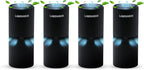 Lab Charge Small Ionic Air Purifier for Home & Bedroom – Silent HEPA Filter – Covers 250 Sq Ft - Free Cleaner for Pets, Hair, Smoke, Dust, Odors & Dander – Compact & Black Design - Pack of 4