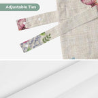 Farmhouse Spring Tie Up Valance Curtains for Windows, Kitchen Curtains Window Shades, Retro Bicycles Flowers Vines Butterfly Light Filtering Roman Curtain Valances for Bedroom/Bathroom/Cafe 54"x18"
