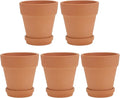 Veemoon 5pcs Red Clay Succulent Flower Pots with Drainage and Saucers, 8x8cm Terracotta Planters for Indoor Outdoor Garden, Breathable Baked Clay Containers for Home Planting
