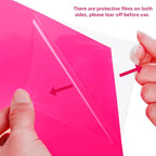 Lystaii 9pcs Gel Light Filter Color Correction Colored Overlays Transparent Color Film Lighting Gel Filter Plastic Sheets Correction 11.7 by 8.3 Inches for Film Video, Photo, Stage (Rose Red)