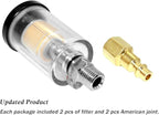 beduan Water Oil Separator Filter, 1/4" NPT Male and Female Thread Spray Gun Filters Air Compressor Fitting Compressed Black（Pack of 2）