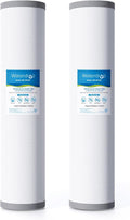 Waterdrop Whole House Water Filter, Carbon Filter, Reduce Iron & Manganese Filter Cartridge, Replacement for, Any 20" x 2.5" System, 5 Micron, 2 Pack
