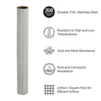 PATIKIL 40" L x 10" W Woven Wire Mesh, 400 Mesh 316L Stainless Steel Air Vent Filter Screen for Window Security Vent Cover Filtration Animals Fence