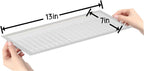 4-Pack White Strong Magnetic Vent Covers 7x13 Inch - Universal Fit for Floor, Wall & Ceiling Registers (7"-8" W x 13"-15" L) | High Airflow Mesh Design | Tool-Free Easy Installation