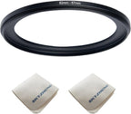82mm Lens to 67mm Camera Lens Adapter 82mm to 67mm Step Down Ring Adapter Ring for All Brands of UV ND CPL, with Premium Lens Wiping Cloth 2 Pack (82mm-67mm)
