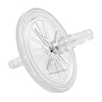 PTFE Venting Filter Disc - 50mm,0.2μm Individually Packed,Stepped Hose Barbs,(¼-½ in) Diameter,60 psi Maximum Operation Pressure (Pack of 1)