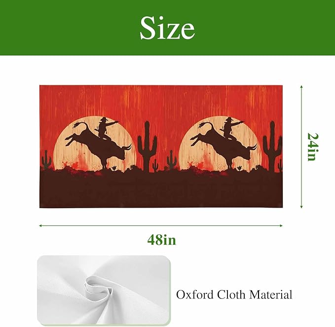 Fluorescent Light Covers for Drop Ceiling Western Cowboys Horse Riding on Red Magnetic Light Filters, Abstract Cactus Desert Ceiling Shade Filters for Home Classroom Office,2x4 ft,3Packs