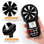 BTMETER Digital Anemometer Barometer Handheld, for Wind Speed Temperature Wind Chill Tester w/Humidity, Altitude, Barometric Pressure Meter for Climbing Drone HVAC CFM BT-100WM