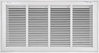 24"W x 12"H [Duct Opening Size] Steel Return Air Filter Grille - Removable Face/Door for 1 inch Filters -HVAC Vent Cover Grill - White [Outer Dimensions: 26 5/8"W X 14 5/8"H]