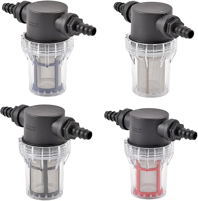 Garden Home 40-200 Mesh Large Flow Visible Filter Connector to Barb 16mm 20mm 25mm Hose Pre-Filter Garden Irrigation Agriculture Tool 1 Pcs Filter (Color : C, Size : 100Mesh)
