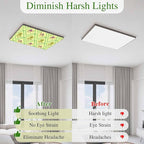 3 Pack Fluorescent Light Cover, Desert Sand Camels Light Covers for Ceiling Lights, Palm Trees Tropical Plants Polka Dot Yellow Magnetic Lights Filters Ceiling Shade for Classroom/Office - 4 x 2 Feet