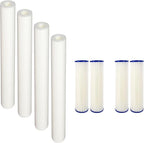 CFS – Whole House Water Filter Cartridges Compatible with EQ-304-20, EQ-PFC.35 Models – Removes Bad Taste and Odor – Replacement Filter Cartridge (4 Pack - Pre + Post Filter)