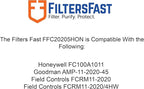 Filters Fast Compatible Replacement for Honeywell 20x20x5 Air Filter MERV 11 FC100A1011 Pleated AC Furnace Air Conditioner Filters Actual Size: 19.75 x 19.875 x 4.375, 2-Pack