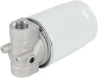 10 Micron Hydraulic Oil Filter Assembly, Spin-On Design, Return Line Filter with Indicator Port, 20 GPM Flow Rate, 200 PSI, 3/4" NPTF Port, Replace# 221006
