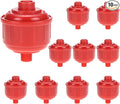 QWORK 10 Pack Disposable Mini Air Water Trap Filters, 1/4" Threads, Spray Gun Filters, Removes Moisture for Paint Sprayers and Air Tools