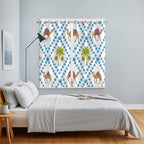 2 Panel Kitchen Cafe Curtains, Camels Palm Trees Sunlight Filtering Nature Air Through, Home Decor Window Covering Tier Curtains for Living Room 104W x 84L inch Tropical Desert Animal Plants Polka Dot