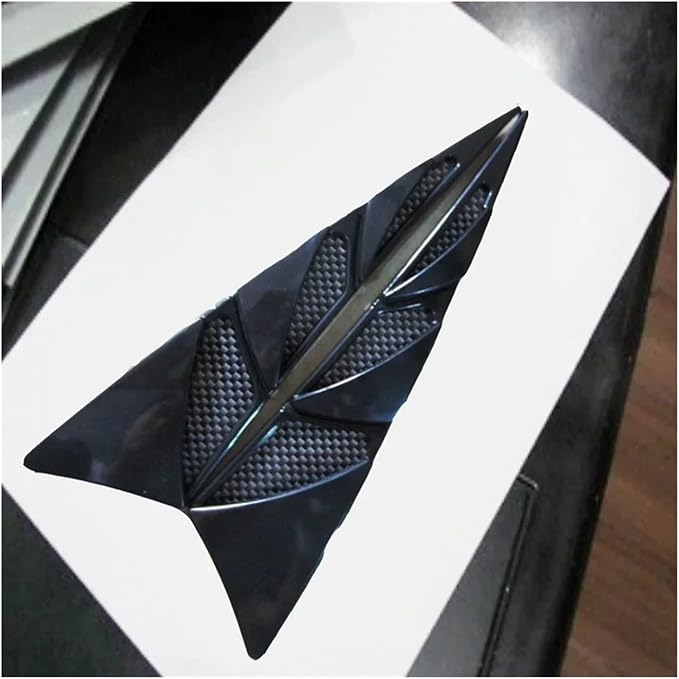 2Pcs Universal Black Cars Auto Vehicle Tuning Air Flow Intake Scoop Bonnet Vent Cover Hood Trim Decoration Exterior Accessories