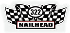 2X Engine Window Air Cleaner Sticker Decal, 322 Nailhead for Vintage Classic V8 Pro Street, Race or Muscle Car, Compatible with Buick - 5.5x2.25 inch