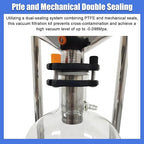 10L Vacuum Buchner Funnel Filtering Kit Glass Vacuum Suction Filter with 304 Stainless Steel Buchner Funnel & Glass Filter Flask Negative Pressure Filtration for Lab Liquid-Liquid Extraction