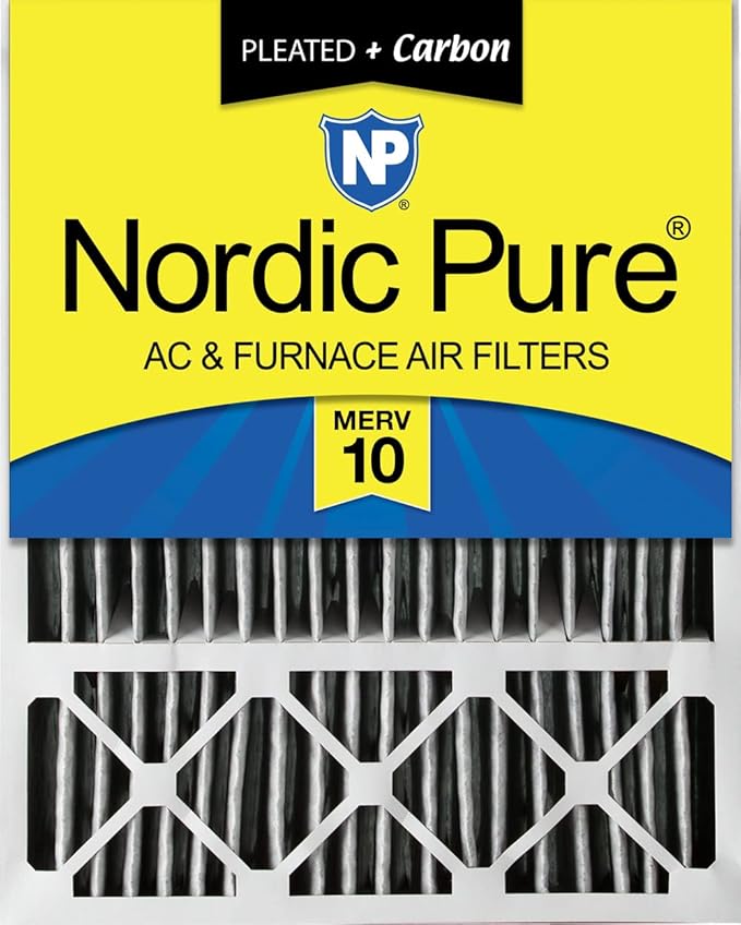 Nordic Pure 20x25x5 (19 3/4 x 24 3/4 x 4 3/8) Lennox X6673 X6675 ReplacementÃ‚ AC Filter MERV 10 + Carbon 1 Pack
