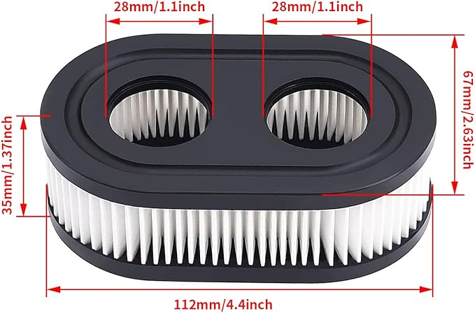 593260 Air Filter with Pre Filter and Spark Plug Fits for B&S 725EX 625EX 575EX 550EX 525EXI Engines, Air Filter Parts for Toro Recycler 22 and Troy Bilt Lawn Mower (4 Pack-1)
