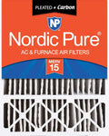 Nordic Pure 20x25x5 (Actual Size: 19 7/8 x 24 7/8 x 4 3/8) Honeywell Replacement Air Filters MERV 15 Plus Carbon 1 Pack