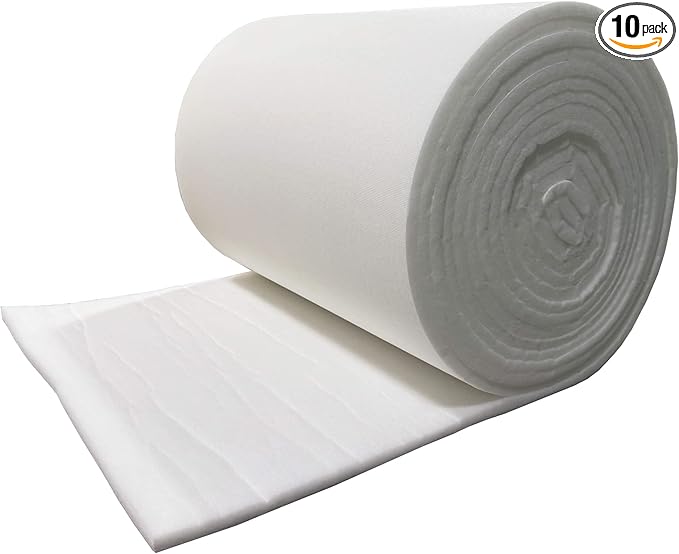 wioboy Paint Booth Ceiling Filter, Spray Booth Tacky Intake Filter for Down Draft Paint Booths (36" x 60" (10/case))