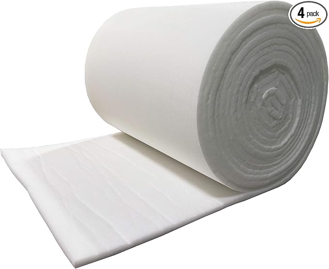wioboy Paint Booth Ceiling Filter, Spray Booth Tacky Intake Filter for Down Draft Paint Booths (54.5" x 74" (4/case))