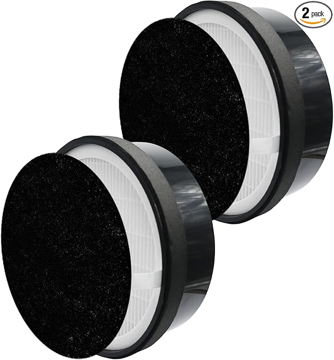 2 Pack LV-H132 Replacement Filter Compatible with LEVOIT LV-H132 and LV-H132-RF Air Purifier, High-Efficiency 3-in-1 True H13 HEPA Activated Carbon Filter