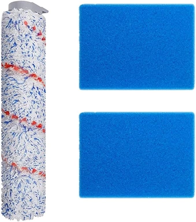 Hand-held Floor Scrubbers Roller Brush Hepa Filter Sponge Parts。Compatible For Tineco IFloor S/IFloor / HF10E-01 。Wet Dry Vacuum Cleaner Replacement Spare (Color : Set E)