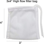 6 Pack Small Sized Filter Bags for Activated Carbon,3 by 4 inches High Flow Aquarium Mesh Media Filters Bag with Drawstrings for Fish Tank Charcoal Filter Bags