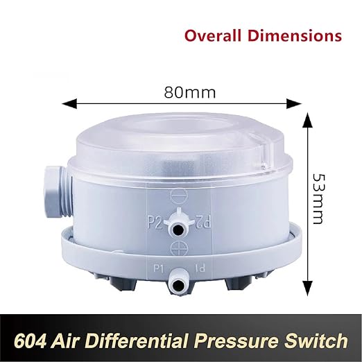 1pcs 604 Micro Differential Pressure Switch - 20-1000Pa Adjustable Air & Gas Sensor for HVAC Systems, Ventilation, Filter, Duct Alarm Use(30-300pa)