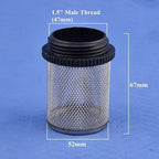 Durable 304 Stainless Steel Water Filter Screen - 1/2" to 2" External Thread for Aquariums, Ponds, Hydroponics(10Pcsx1.5In)