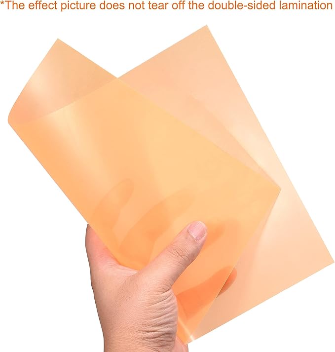 uxcell 4Pcs A4 Gel Light Lighting Filter Overlay Transparent Color Correction Plastic Vinyl PVC Sheets Photography Television Orange,0.3mm