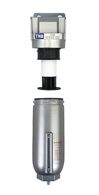 3/4" NPT Industrial Particulate Filter, Removes Water, Moisture, Debris from Compressed Air Lines, 11oz Bowl (225 PSI Max)
