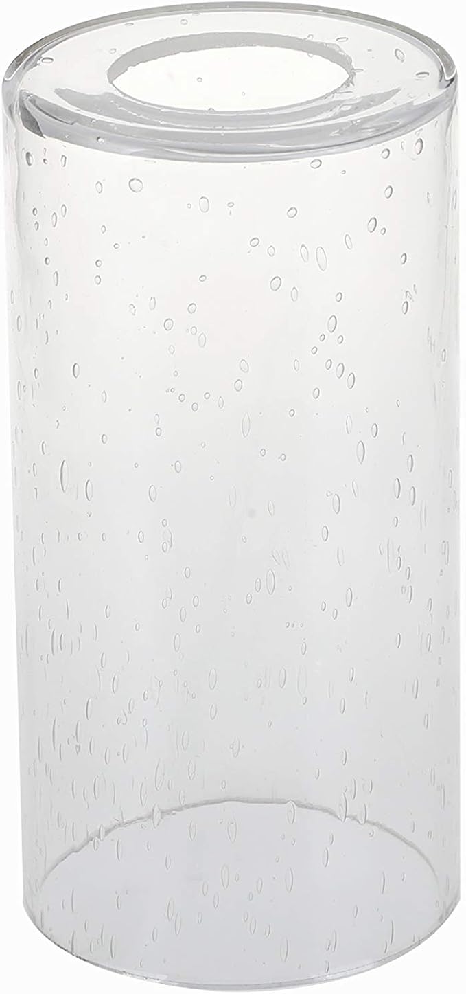 GoLucky Clear Bubble Cylinder Bubble Glass Shade Accessory Glass Lamp Fixture Shade Replacement Glass Pieces with 1-5/8 Inch Fitter 3.5"(D)6"(H) Multiple Specifications