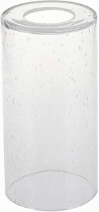 GoLucky Glass Cylinder Shade Accessory - Glass Lamp Fixture Shade Replacement - 4"D x 10"H