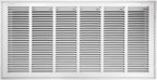 30"W x 14"H [Duct Opening Size] Steel Return Air Filter Grille - Removable Face/Door for 1 inch Filters -HVAC Vent Cover Grill - White [Outer Dimensions: 32 5/8"W X 16 5/8"H]