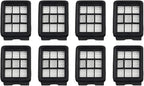 wet dry vacuum cleaner, Compatible For Redkey W12 Floor Scrubber Vacuum Replacement Spare Parts Accessorie HEPA Filter,for home and floor(8pcs)