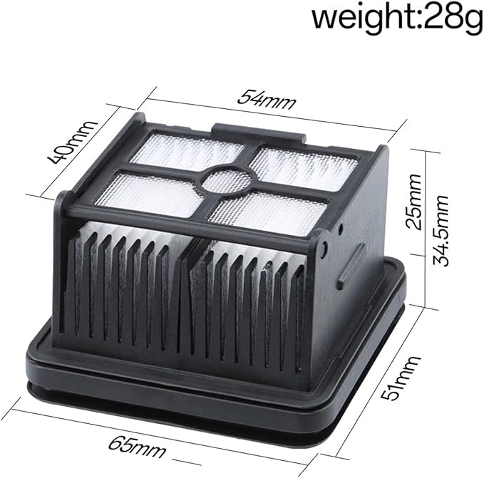 Vacuum Cleaner Filter，Compatible For Dreame，H12 Pro M12 Pro M13 H13 Pro T12 H20 H30 H12S H12 Floor Scrubber Accessories(6pcs)