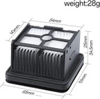 Vacuum Cleaner Filter，Compatible For Dreame，H12 Pro M12 Pro M13 H13 Pro T12 H20 H30 H12S H12 Floor Scrubber Accessories(6pcs)