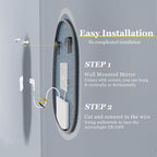 LUVODI Lighted LED Bathroom Mirror: 28”x20”Irregular Stone Pattern Frosted Wall Vanity Mirror with Bright Back Lit - Illuminated Dimmable 3 Colors Vanity Mirrors with Smart Memory Form Anti-Fog