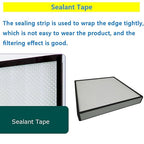 Laminar Flow Hood Filter Replacement Unit Replacement HEPA Filter Compatible with FFU Fan for Air Flow Clean Bench Class 100/ISO 5 Cleanliness 22.44x22.44x3.15in Size