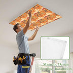 Tropical Plant Cactus Fluorescent Light Covers 1 Pack Western Cowboy Horse Sunset Deserts Orange Magnetic Fluorescent Ceiling Lights Filters for Office Classroom Home Drop Ceiling 4x2 Feet