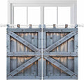 Farmhouse Wood Grain Bedroom Curtains 63 Inch Length, Window Curtains Tab Top, Vintage Country Barn Gate Textured Light Filtering Window Treatments Drapes 42"x63" 2 Panel