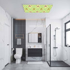 2 Pack Fluorescent Light Cover, Desert Sand Camels Light Covers for Ceiling Lights, Palm Trees Tropical Plants Polka Dot Yellow Magnetic Lights Filters Ceiling Shade for Classroom/Office - 4 x 2 Feet