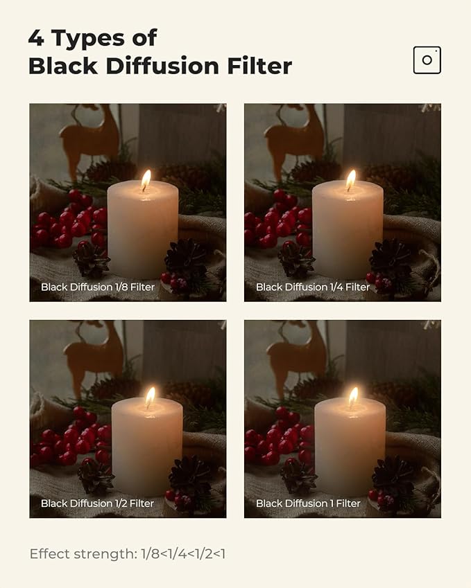 K&F CONCEPT 67mm Black Diffusion 1/4 Filter Mist Cinematic Effect Filter with 28 Multi-Layer Coatings Waterproof/Scratch Resistant for Video/Vlog/Portrait Photography