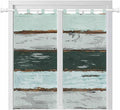 Blue Teal Bedroom Curtains 72 Inch Length, Window Curtains Tab Top, Vintage Wooden Retro Art Farmhouse Barns Light Filtering Window Treatments Drapes 52"x72" 2 Panel