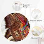 Farm Rooster Kitchen Curtains 24 Inch Length, Small Window Curtains Tab Top, Farmhouse Barn Funny Animals Butterfly Light Filtering Short Window Treatments Tier Drapes 27.5"x24" 2 Panel